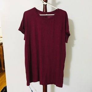 Maroon T-Shirt Dress (XL)